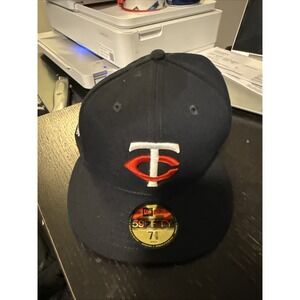Minnesota Twins New Era Fitted Hat Cap 7 5/8 MLB 1987 World Series Patch On Side